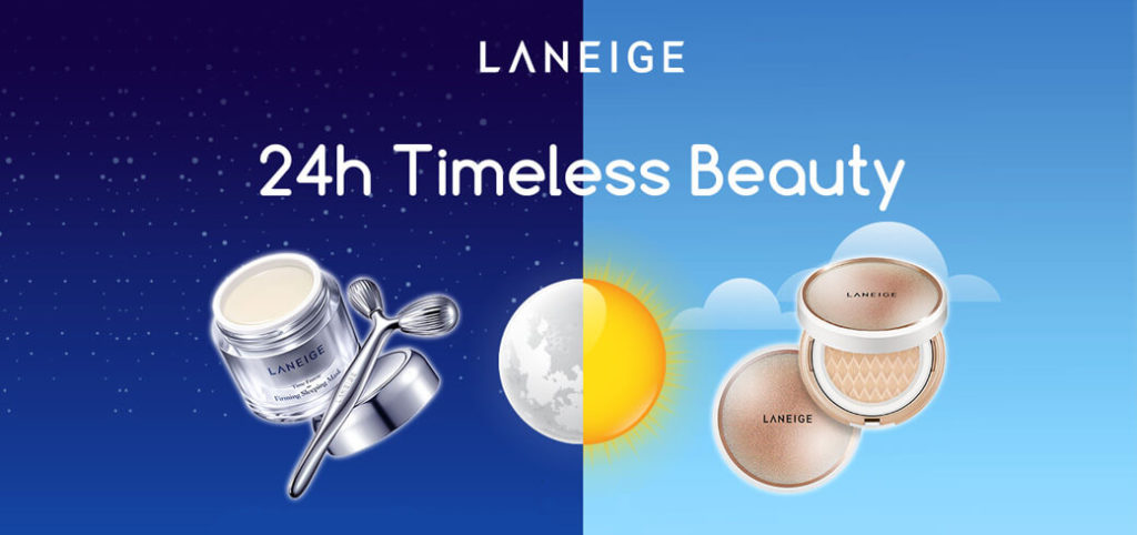 Screen grab of the Facebook App for Laneige 24H Timeless Beauty - App Development