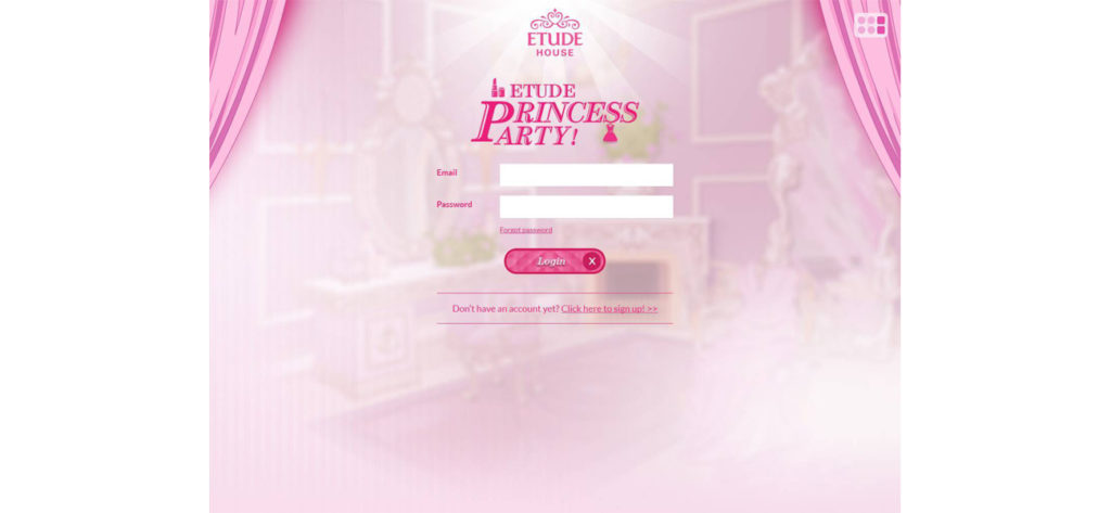 Screen grab of the Etude House Microsite  - Web Design & Development