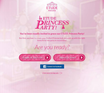 Screen grab of the Etude House Microsite  - Web Design & Development