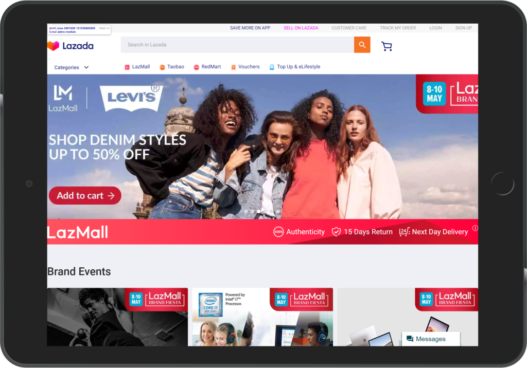 LazMall Homepage Banner Ads