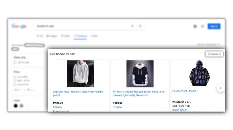 Google Merchant Center การแสดงผลของ Google Shopping Ads บนหน้า Google Shopping