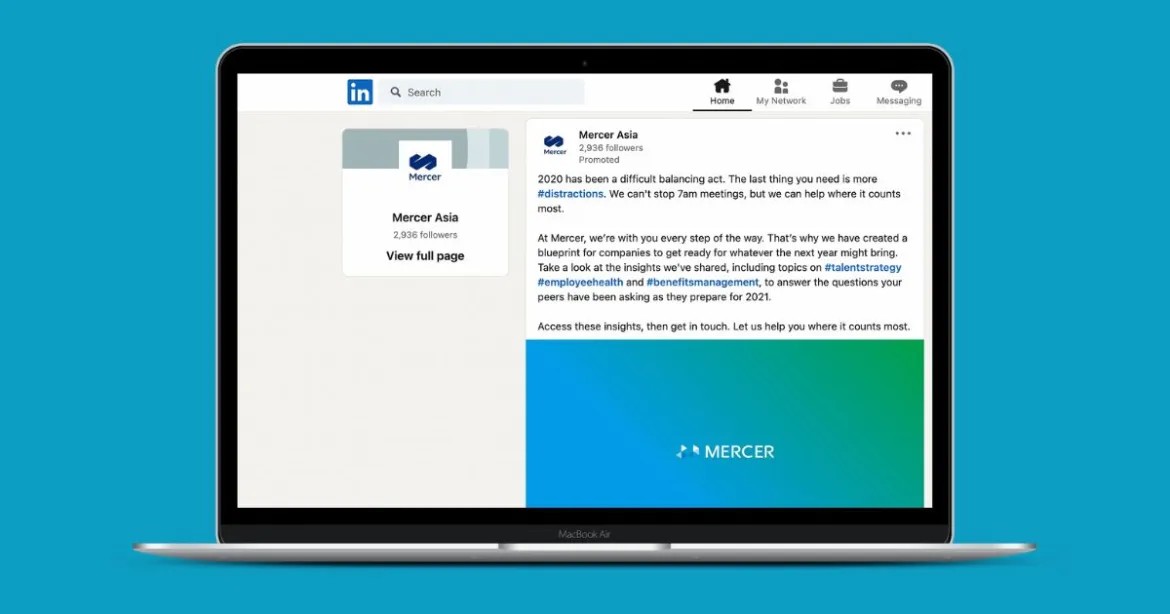 Mercer ขยายการนำเสนอออนไลน์ในเอเชียผ่านแคมเปญ LinkedIn 